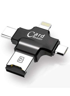 4 In 1 USB Tf Micro Sd Card Reader Black