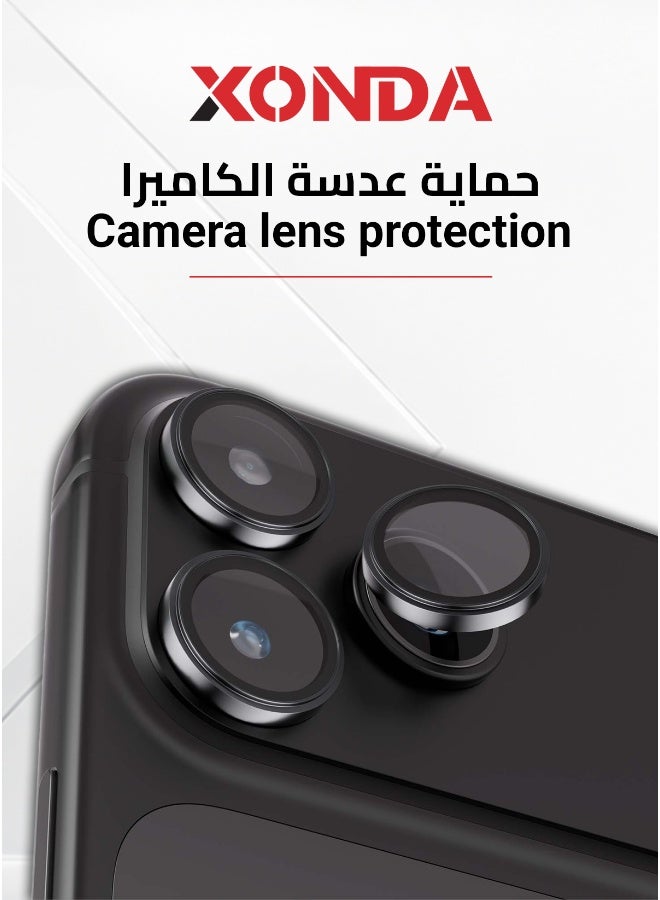 Xonda Iphone 18 Pro Camera Lens, Camera Back side protector - Gray (2 Pcs) - Image 3
