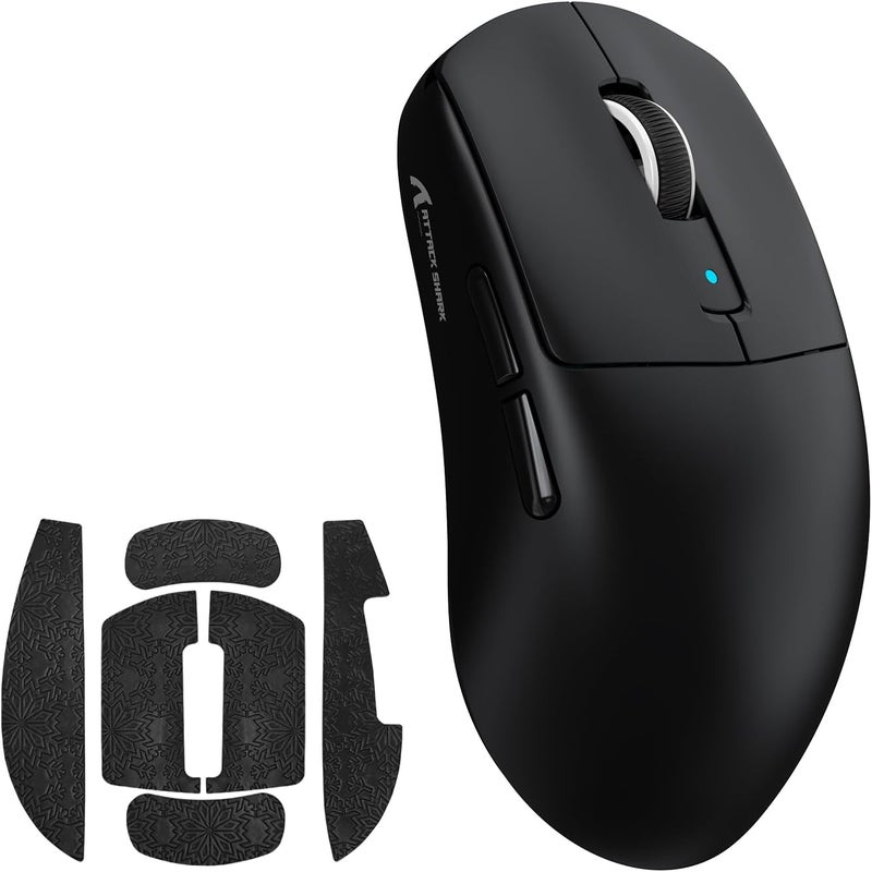 MAMBASNAKE x Attack Shark R6 Superlight Mouse with Grip Tape, PixArt PAW3950MAX Gaming Sensor, Wireless 8K, MCU Nodic 52840, BT/2.4G/Wired Gaming Mouse, Adjustable DPI 42000, for Win11/Xbox/PS/Mac - Image 1
