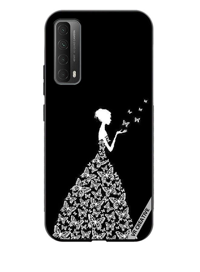 VR CREATIVE Protective Case Cover For Huawei Y7a Girl In Butterfly Dress Design Multicolour  - Image 1