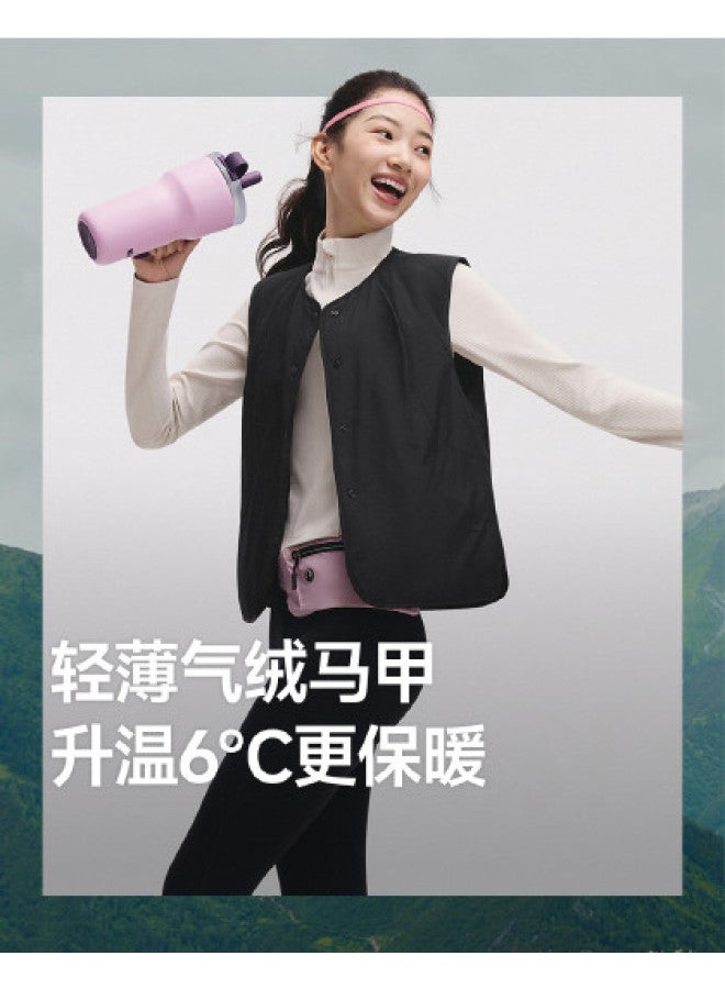 Beneunder Women'S Autumn And Spring Velvet Vest, Round Neck, Lightweight, Versatile Layering Waistcoat For A Premium Look - Image 1