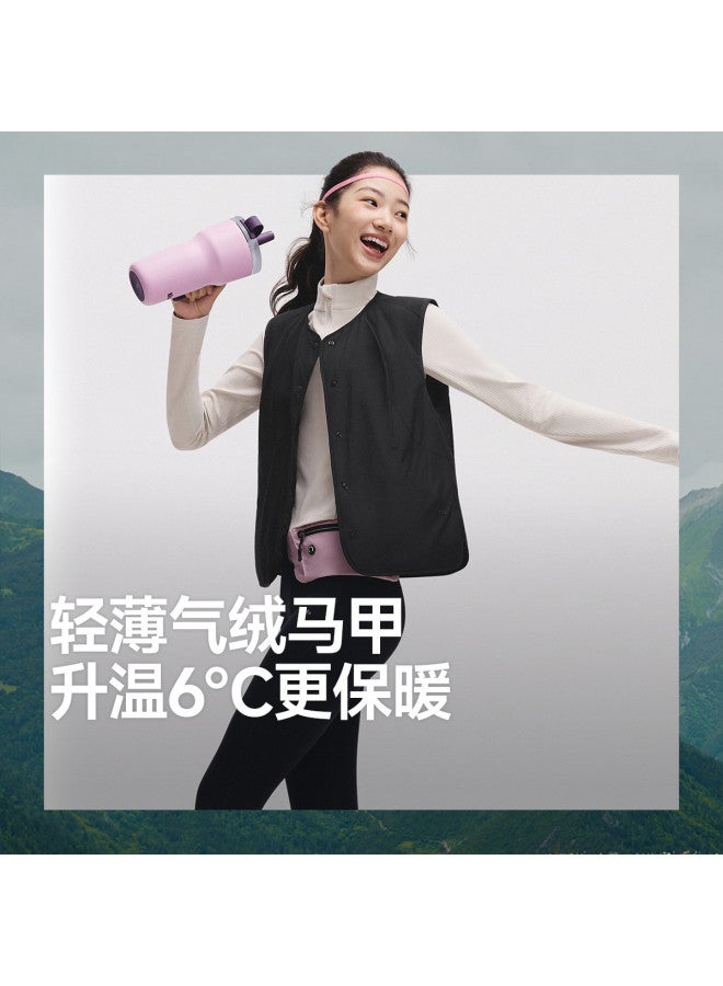 Beneunder Women'S Autumn And Spring Velvet Vest, Round Neck, Lightweight, Versatile Layering Waistcoat For A Premium Look - Image 2