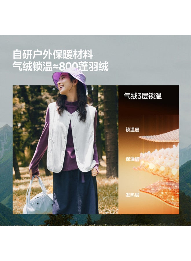 Beneunder Women'S Autumn And Spring Velvet Vest, Round Neck, Lightweight, Versatile Layering Waistcoat For A Premium Look - Image 3