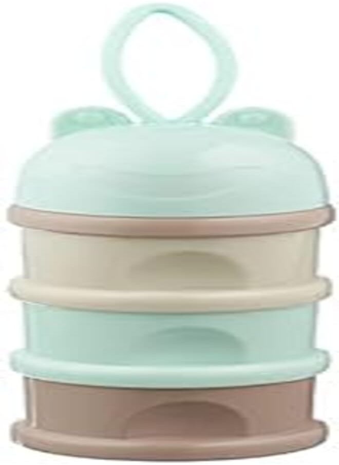 FISH - Little Fish Frog Shaped Baby Powder Milk Container 3 Levels - Multi Color - Image 1