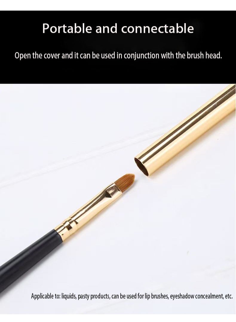 Generic Lipstick applicator brush with a cover and portable makeup brush  - Image 3
