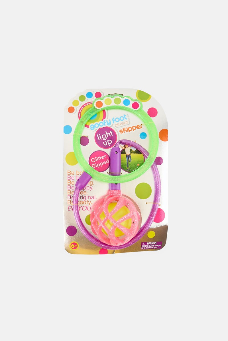 BOLEY Goofy Foot Kids Glitter LED Light Up Ankle Skip It Toy, Assorted - Image 1