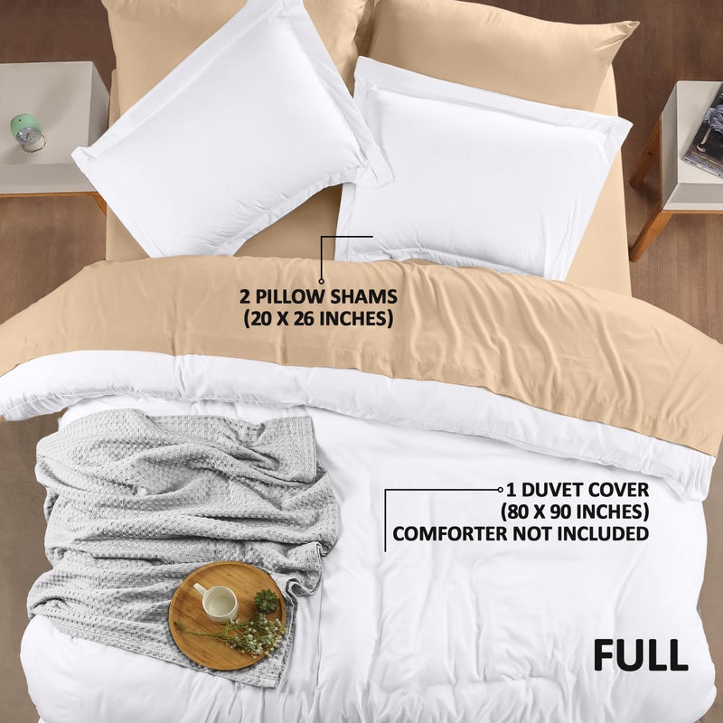 Utopia Bedding Duvet Cover Full Size - 1 Comforter Cover with 2 Pillow Shams - 3 Piece Bedding Duvet Cover with Zipper Closure - Soft Brushed Microfiber, 80 X 90 Inches (White) - Image 2