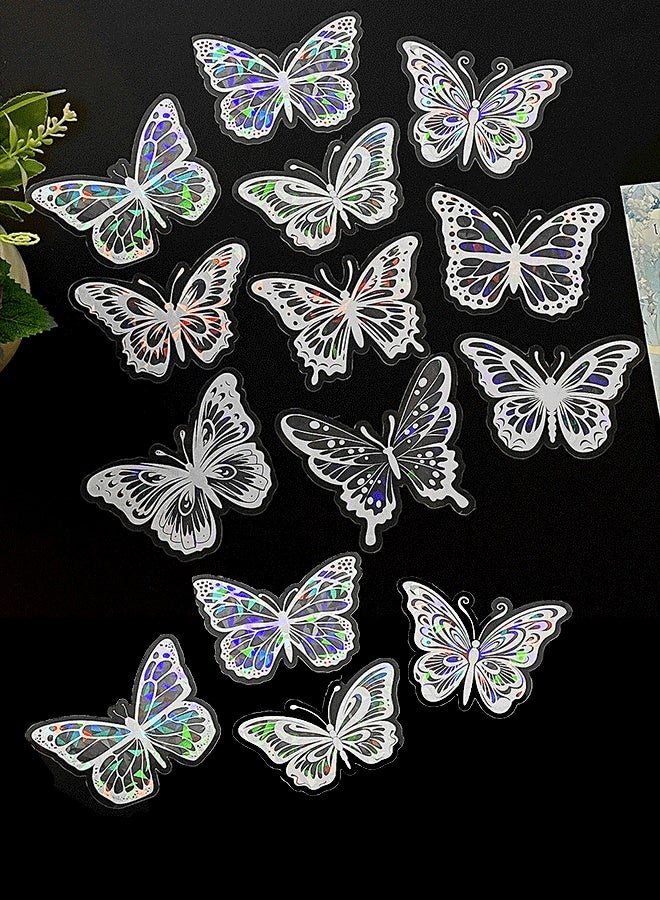 10-Piece 3D Butterflies Wall Stickers,3D Butterfly Decorative Wall Sticker Set for Party Decorations White - Image 1