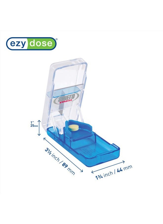 Ezy Dose Ezy Dose Pill Cutter with Safety Shield, Daily Usage, Safely Cut Pills, Vitamins and Tablets, Accurate and Easy Cutting, Travel Sized, Color May Vary, BPA Free  - Image 5