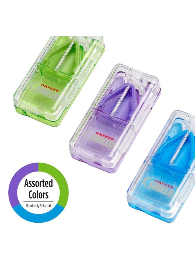 Ezy Dose Ezy Dose Pill Cutter with Safety Shield, Daily Usage, Safely Cut Pills, Vitamins and Tablets, Accurate and Easy Cutting, Travel Sized, Color May Vary, BPA Free  - Image 4