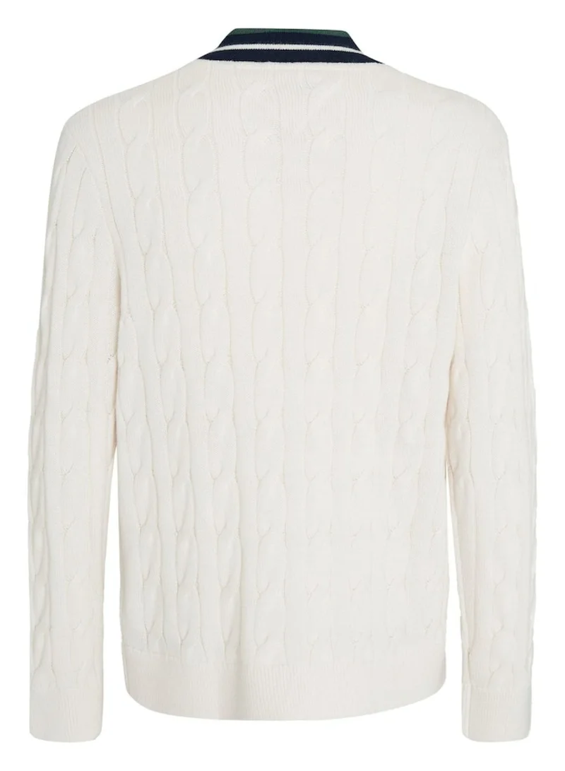 TOMMY JEANS Logo V Neck Sweater