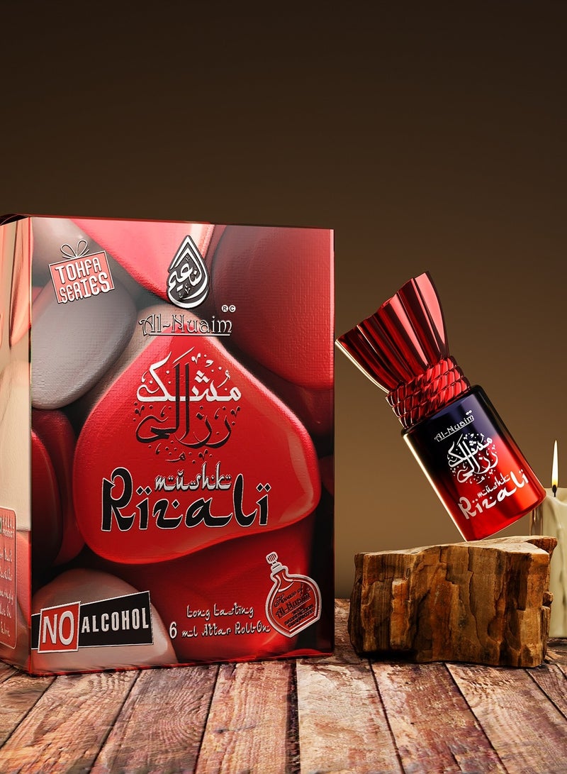 Al Nuaim Al-Nuaim Tohfa Series Mushk Rizali Attar Roll On for Men & Women - Pack of 4 (6ml Each) | Alcohol Free Attar | Long Lasting Fragrance - Image 2