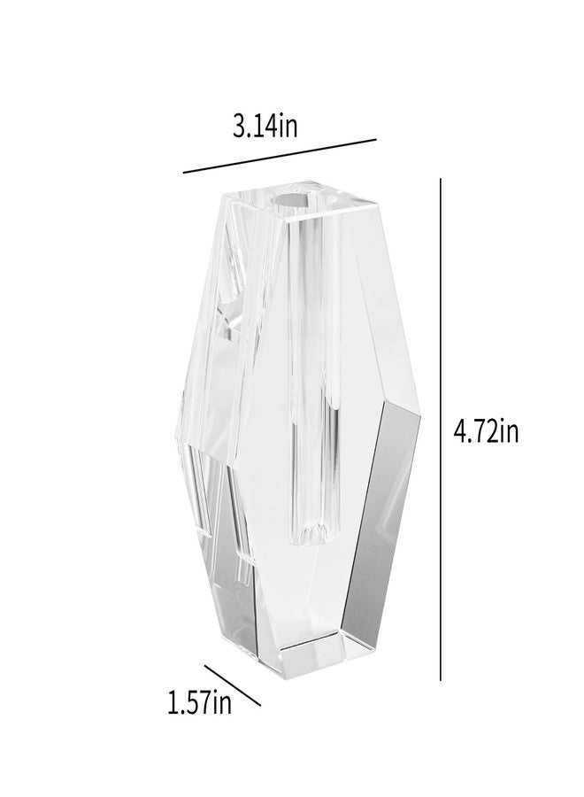 kitCom Crystal Vase 4.5-inch High, Modern Crystal Home Office Decor for Living Room Dining Table Centerpieces, Birthday and Wedding - Image 2