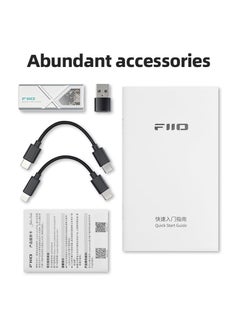 FiiO/JadeAudio KA13 Portable DAC Dongle, USB-C Adapter, 3.5mm and 4.4mm Outputs Compatible with Android/iOS System/PC/Music Players, PCM 384kHz/32bit | DSD256 550mW high Power (Black)