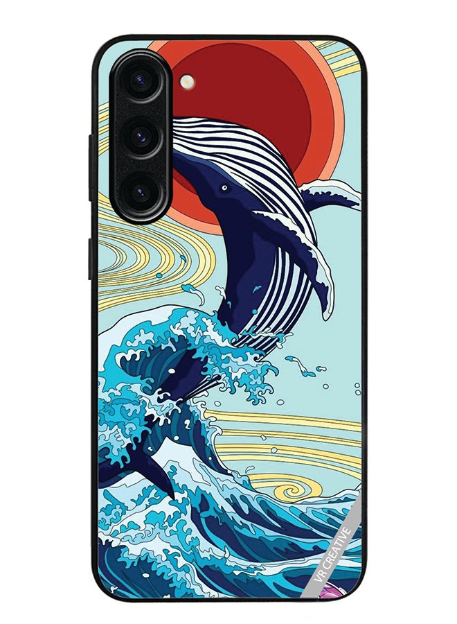 VR CREATIVE Protective Case Cover For Samsung Galaxy S23 FE Dolphin Design Multicolour - Image 1