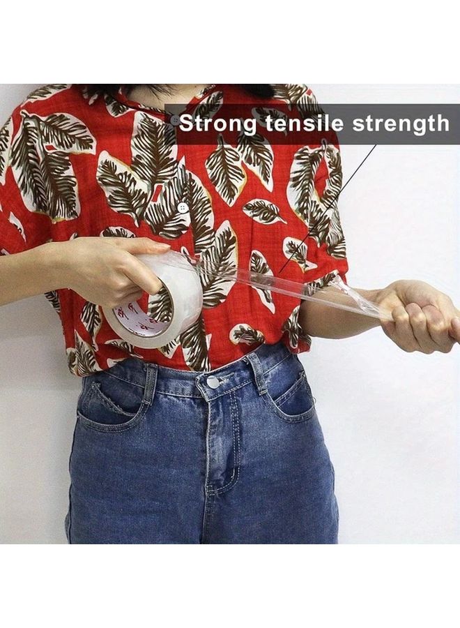 قطعتان شريط تغليف صناعي ثقيل واضح ومضاد للضوضاء مع موزع أحمر - Image 4