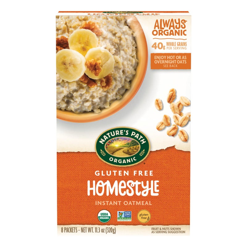 Nature's Path Organic Homestyle Instant Oatmeal, 11.3 oz (Pack of 1), Gluten Free, Non-GMO - Image 1