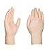 GLOVEWORKS قفازات GLOVEWORKS HD الصناعية من اللاتكس العاجي علبة 1000 8 مل حجم متوسط خالية من البودرة مع ملمس قابل للتصرف ILHD44100 - Image 4