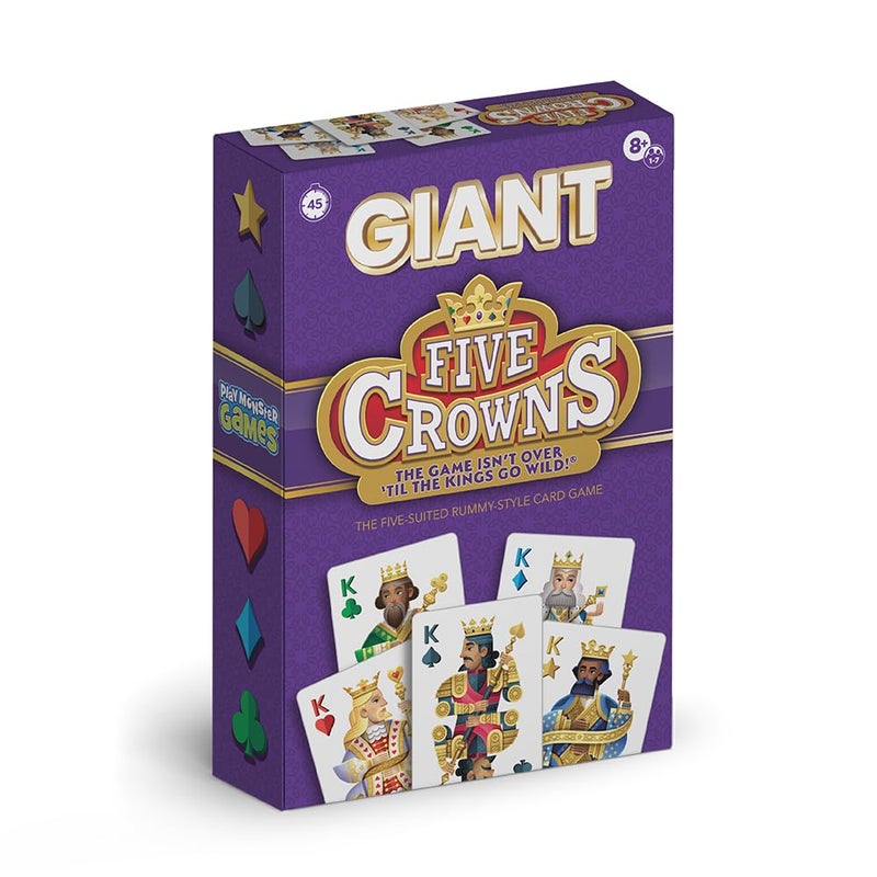 PlayMonster Five Crowns Giant Card Games  Jumbo Playing Cards Card Game for Kids and Adults Family Game Night 5 Suited Rummy Style Card Game Ages 8 - Image 3