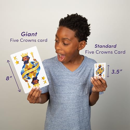 PlayMonster Five Crowns Giant Card Games  Jumbo Playing Cards Card Game for Kids and Adults Family Game Night 5 Suited Rummy Style Card Game Ages 8 - Image 5