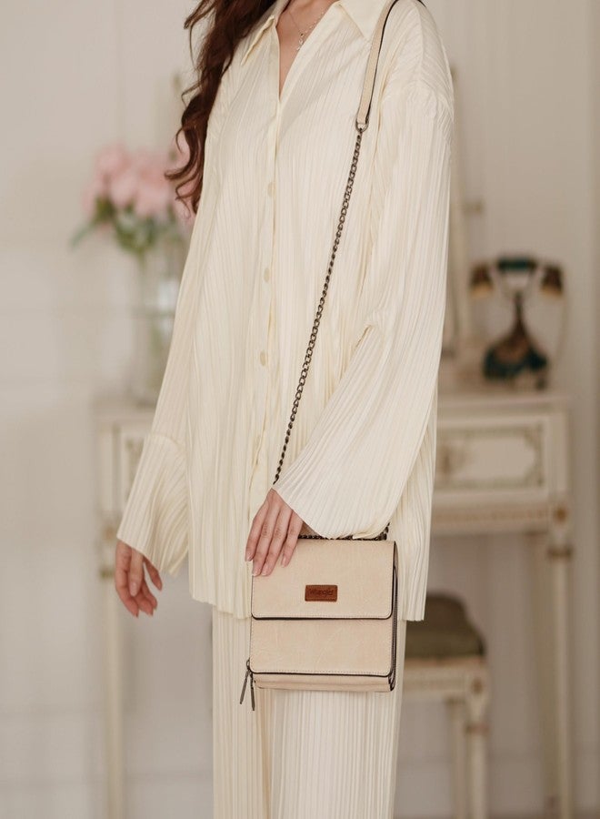 Wrangler CrossBody Purse for Women Western Small White Clutch Wallet Trendy Shoulder Bag with Chain Strap Gift WG149-236TN - Image 2