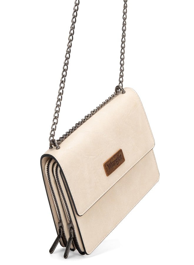 Wrangler CrossBody Purse for Women Western Small White Clutch Wallet Trendy Shoulder Bag with Chain Strap Gift WG149-236TN - Image 3