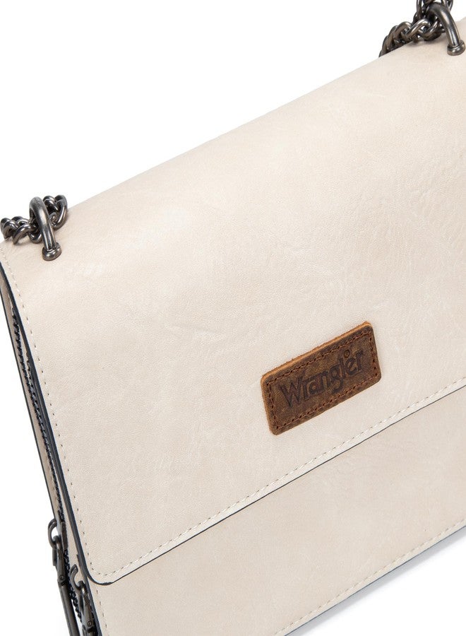 Wrangler CrossBody Purse for Women Western Small White Clutch Wallet Trendy Shoulder Bag with Chain Strap Gift WG149-236TN - Image 5