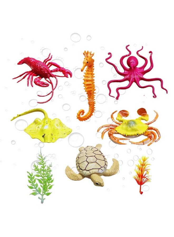 FunBlast Realistic Aquatic Animal Toy - 6 Pcs Under Sea World Sea Animal Toys for Kids, Marine Animals Toys, Ocean Creature Toys, Sea Animal Toy Figure for 3+ Years Old Kids, Boys Girls (6 Pcs) - Image 1