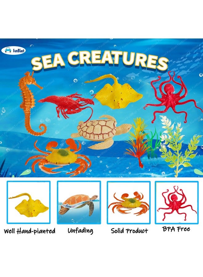 FunBlast Realistic Aquatic Animal Toy - 6 Pcs Under Sea World Sea Animal Toys for Kids, Marine Animals Toys, Ocean Creature Toys, Sea Animal Toy Figure for 3+ Years Old Kids, Boys Girls (6 Pcs) - Image 4