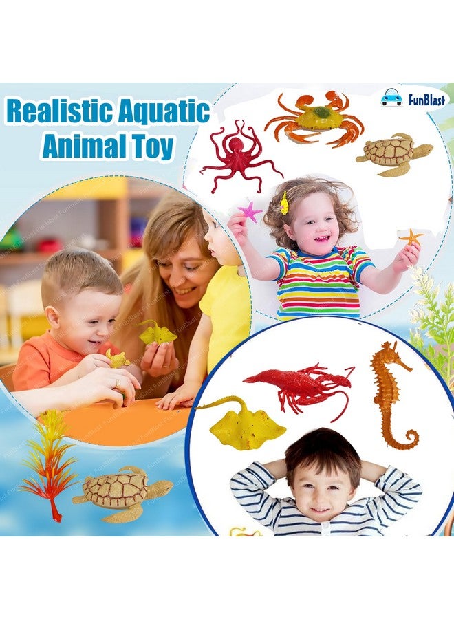 FunBlast Realistic Aquatic Animal Toy - 6 Pcs Under Sea World Sea Animal Toys for Kids, Marine Animals Toys, Ocean Creature Toys, Sea Animal Toy Figure for 3+ Years Old Kids, Boys Girls (6 Pcs) - Image 3