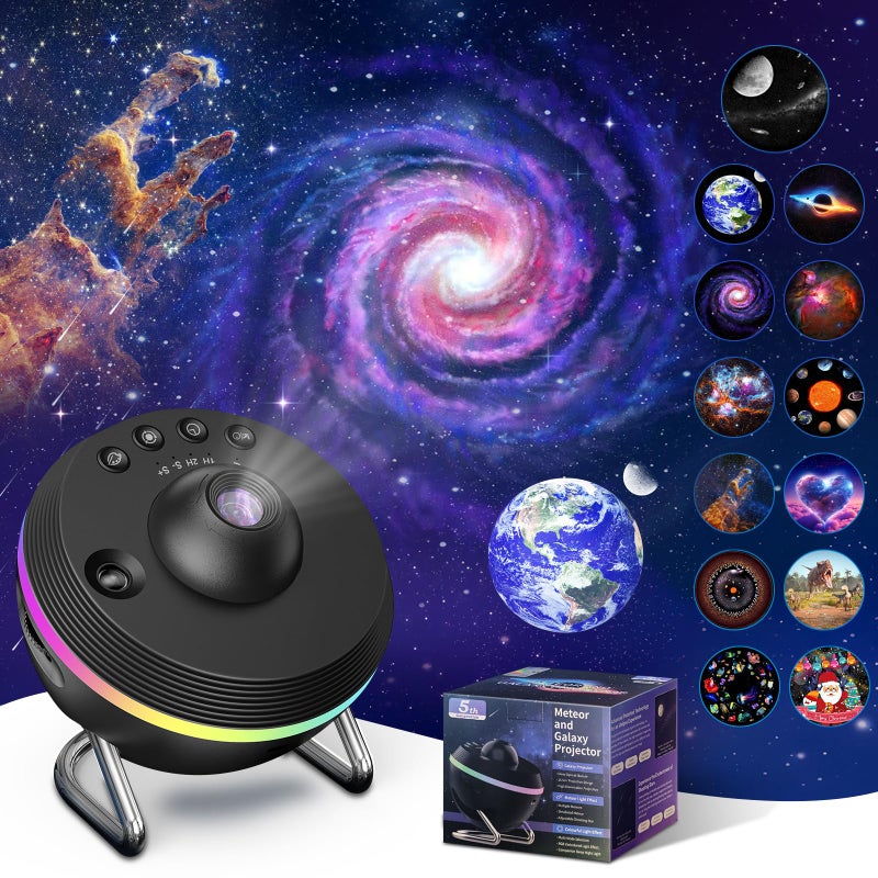 Astarama Galaxy Star Projector, 13 in 1 Planetarium Projector Space Ceiling Nebula Starry Sky Night Light with Light Strip, Dynamic Meteor Effect. Home Theater Living Room Decor for Kid Adult Gift - Image 1