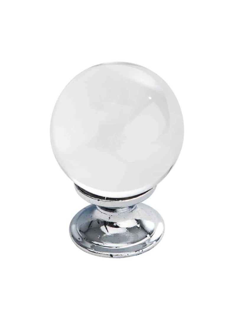 KNP KNP Brass Plated Foggy And Clear Acrylic Knob 4Pcs feature a striking combination of foggy and clear acrylic elements  - Image 1