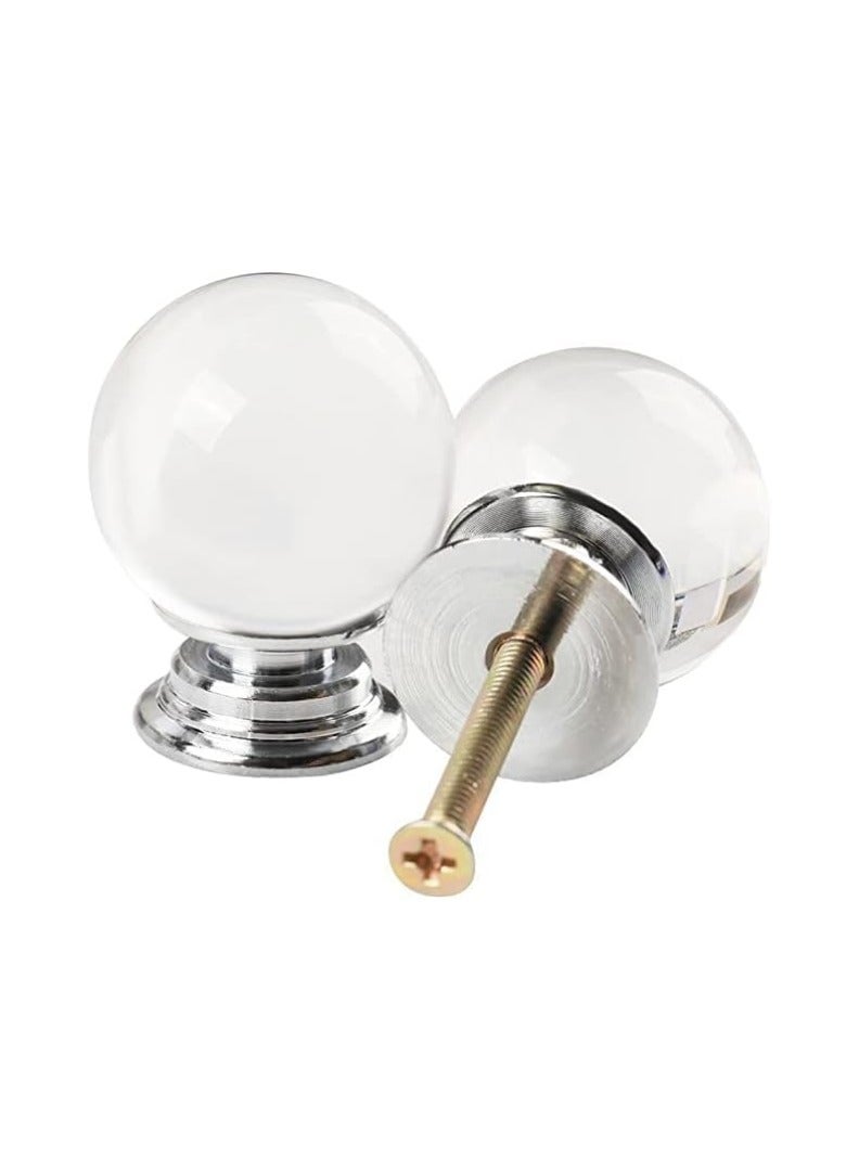 KNP KNP Brass Plated Foggy And Clear Acrylic Knob 4Pcs feature a striking combination of foggy and clear acrylic elements  - Image 2