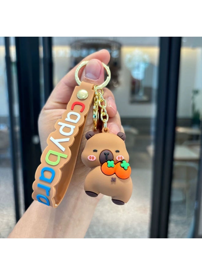 Kawaii Teddy Bear Tomato - Bag Charm with Wrist Strap Keychain - Image 1