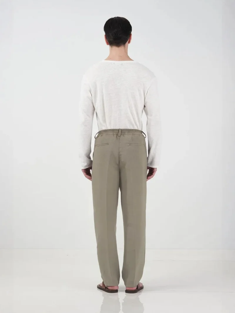 جيستو GIESTO High Waist Pleated Tailored Trousers