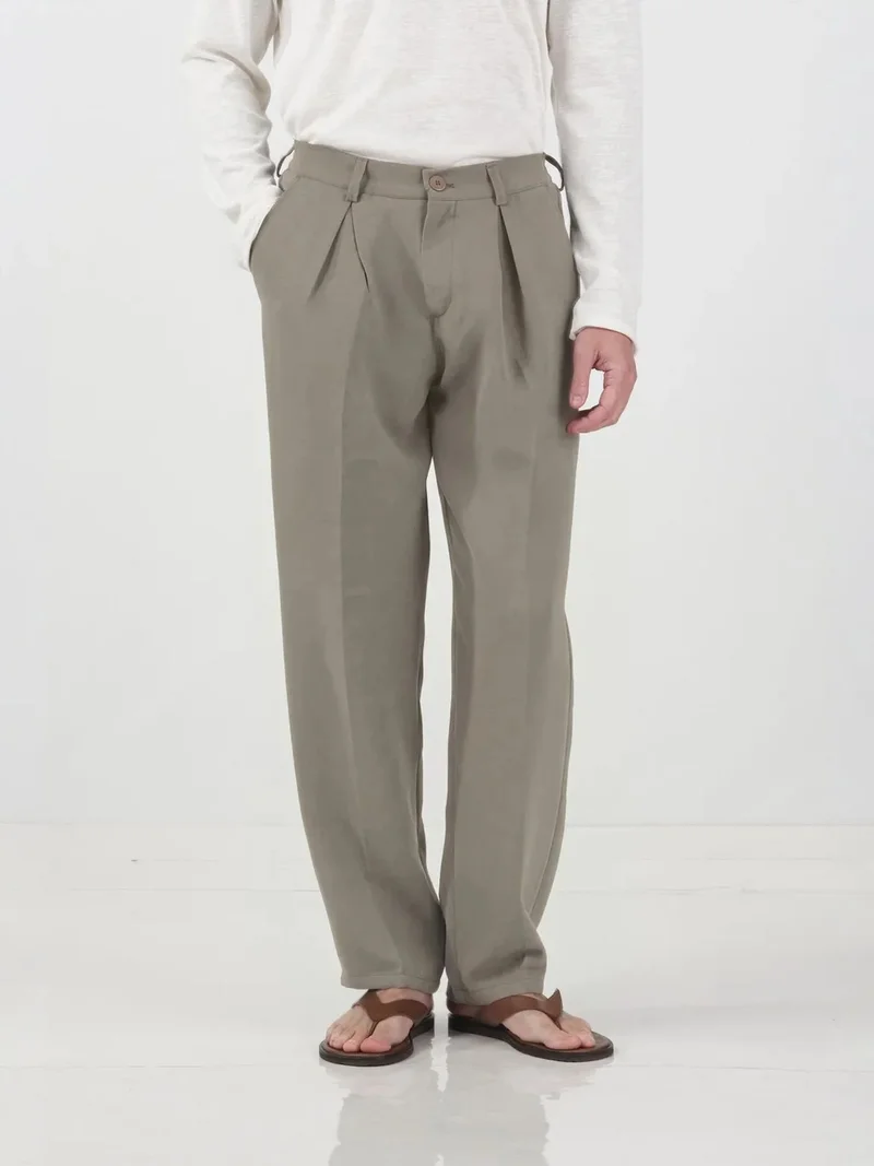 جيستو GIESTO High Waist Pleated Tailored Trousers