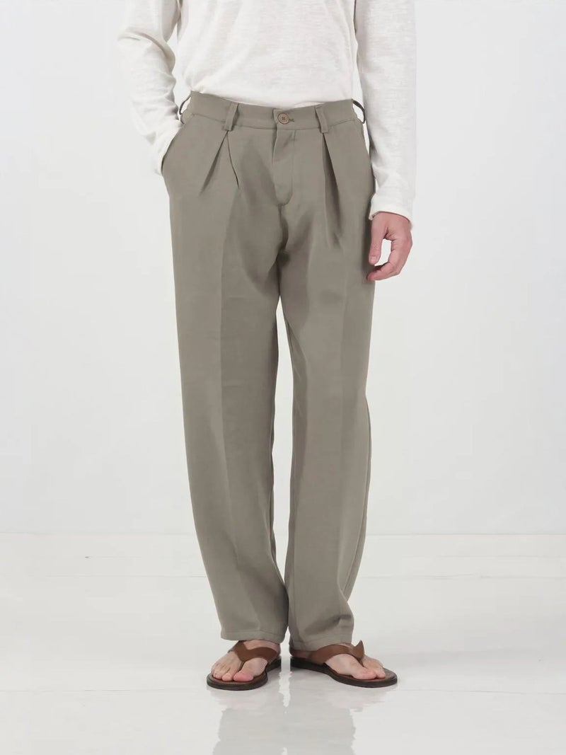 GIESTO High Waist Pleated Tailored Trousers - Image 1