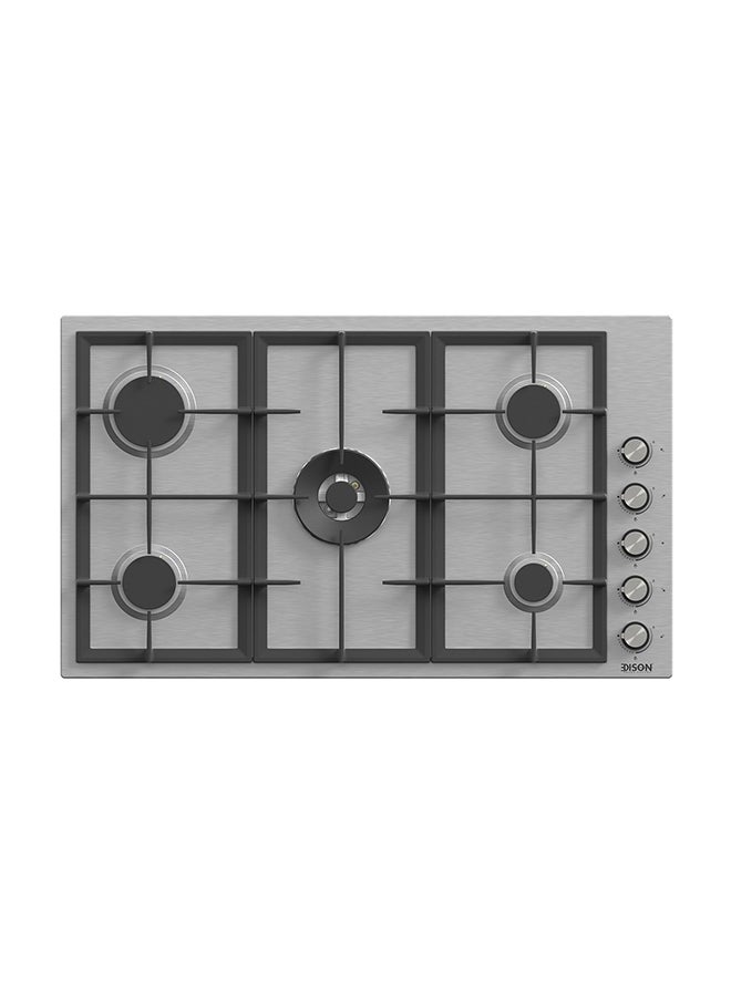 EDISON Edison Built-in Gas Stove, Surface Mount, Stainless Steel, 5 Burners, 60×90 cm  - Image 1