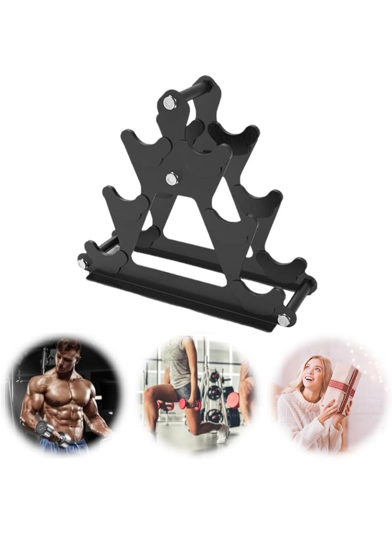 COYO 3 Tier Weight Rack for Dumbbells - Compact Weight Holder Small Dumbbell Rack, Metal Weights Organizer Designed for Men and Women Home Gym Exercise - Image 4
