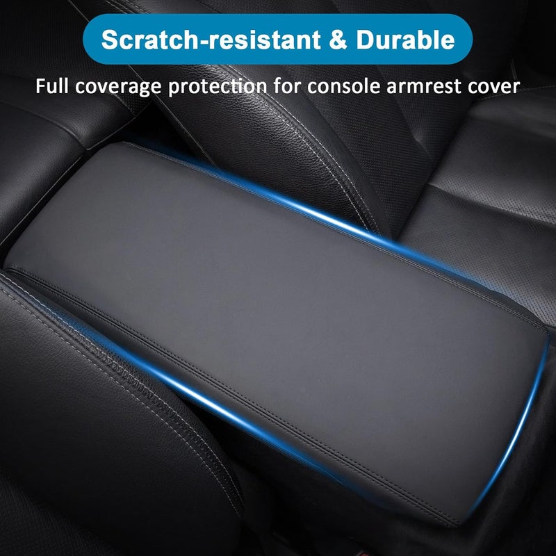 TOPINSTALL 2025 2026 Camry Center Console Cover Compatible with 2025 2026 Toyota Camry (LE/SE/XLE/XSE) Accessory, PU Leather Armrest Box Lid Protector Anti-Scratch Middle Console Cover Black Trendy budget practical design - Image 4