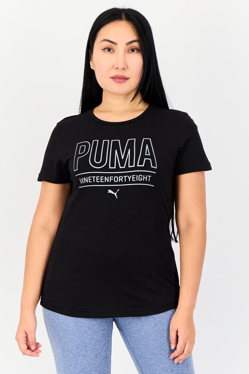 PUMA Women Sportswear Fit Short Sleeve Outdoor T-Shirt, Black - Image 1