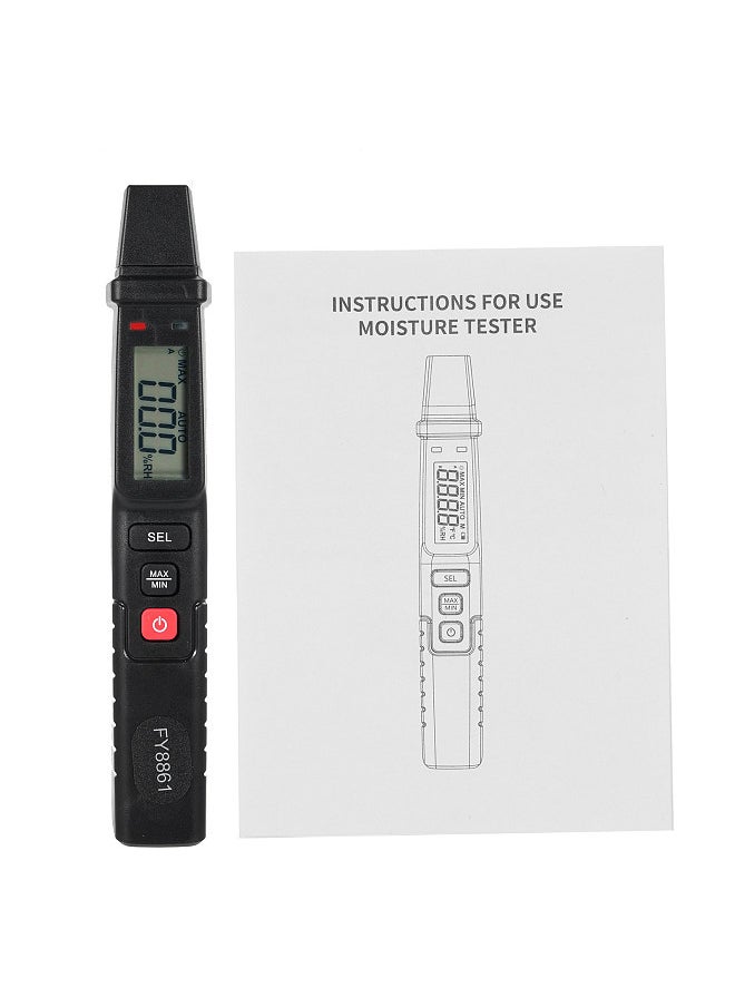 Lepmerk FY8861 Wood Moisture Meter Wood Moisture Detector Digital Wood Moisture Meter Professional 2 Pins Wood Humidity Tester Portable Pen-Type Timber Hygrometer Meter  - Image 5