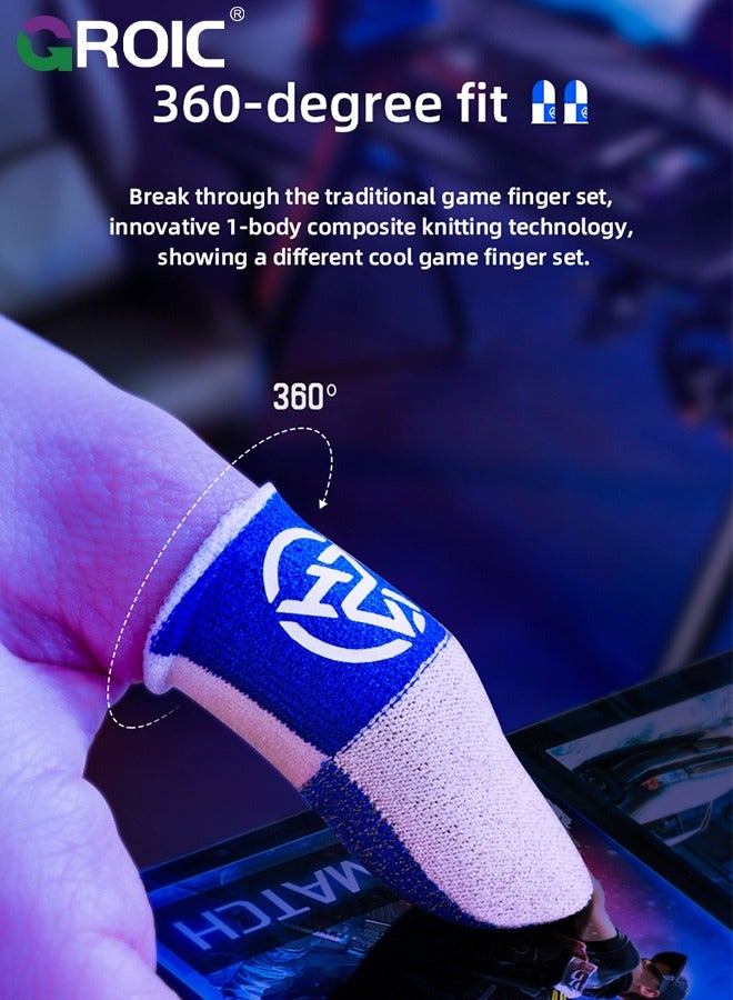 GROIC Game Finger Sleeve, Gamer Thumb Sleeves Mobile Gamings Stabilizer Compression Support Sleeve, Finger Gloves for Gamings Gloves COD Mobile Phone Game Finger Covers Wrap - Image 5