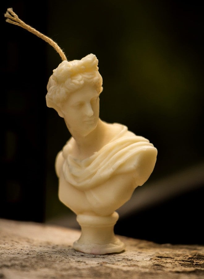 THE UMBRELLA STORE متجر المظلات: شمعة صغيرة مصنوعة يدويًا على شكل تمثال أبولو، لتزيين المنزل والحفلات، بدون رائحة، مصنوعة من شمع الصويا الطبيعي 100%، احتراق نظيف وخالٍ من الدخان - Image 2