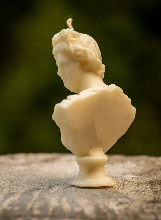 THE UMBRELLA STORE متجر المظلات: شمعة صغيرة مصنوعة يدويًا على شكل تمثال أبولو، لتزيين المنزل والحفلات، بدون رائحة، مصنوعة من شمع الصويا الطبيعي 100%، احتراق نظيف وخالٍ من الدخان - Image 3