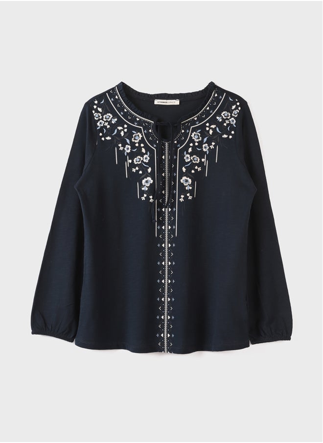 Tie Collar Embroidered Long Sleeve Viscose Women's Blouse - pzsku/ZC337810FEBC32E78DEA6Z/45/_/1725782693/34d7b4ea-7505-42c0-b0c0-cd7a78671d8b