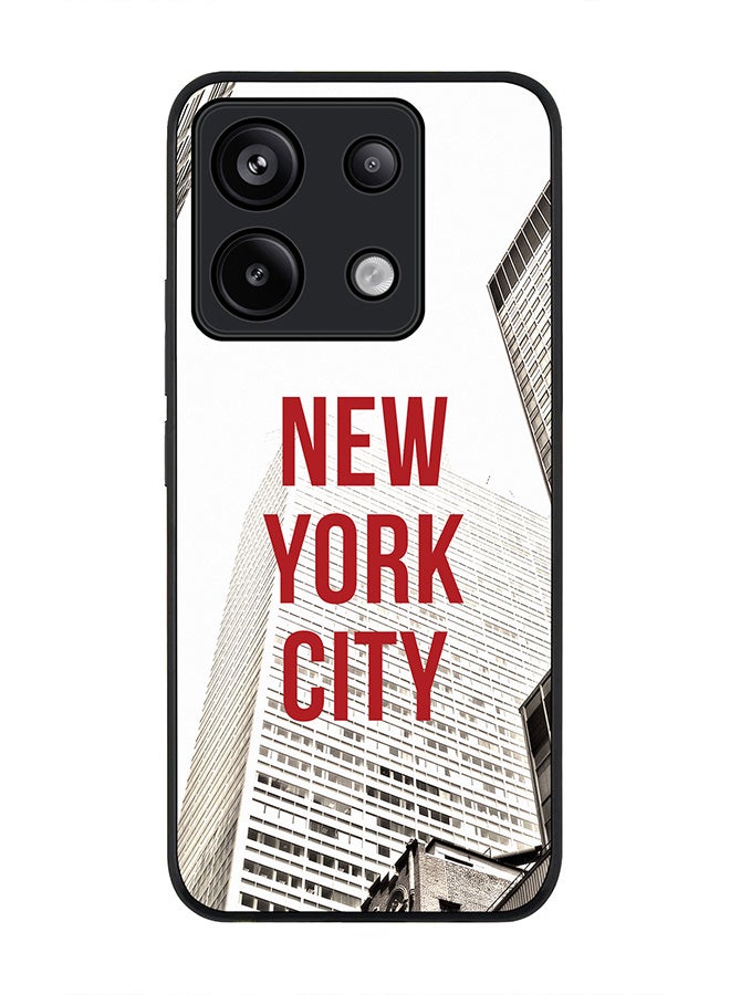 Stylizedd Rugged Black edge case for Poco X6 5G, Slim fit Soft Case Flexible Cover - New York - Skyscraper - Image 1