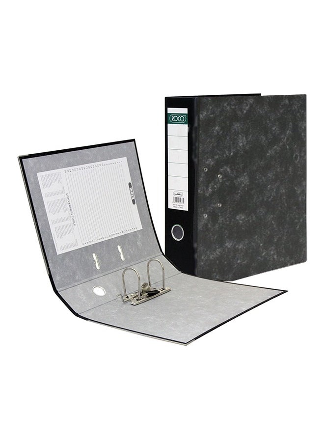 ROCO Pressboard Box File Black/Grey  - Image 1