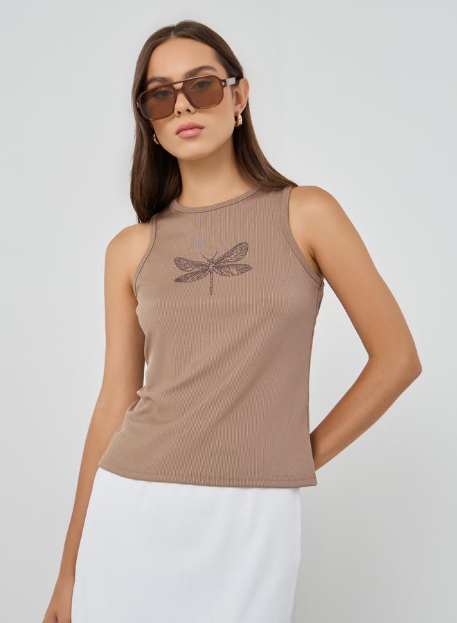 Take Two Graphic Print Sleeveless Tank Top - Image 1