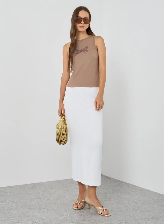 Take Two Graphic Print Sleeveless Tank Top